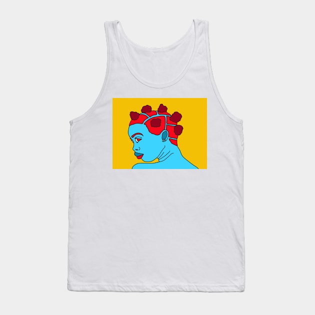 Baby Blue Bantu Tank Top by SolKym Studios 